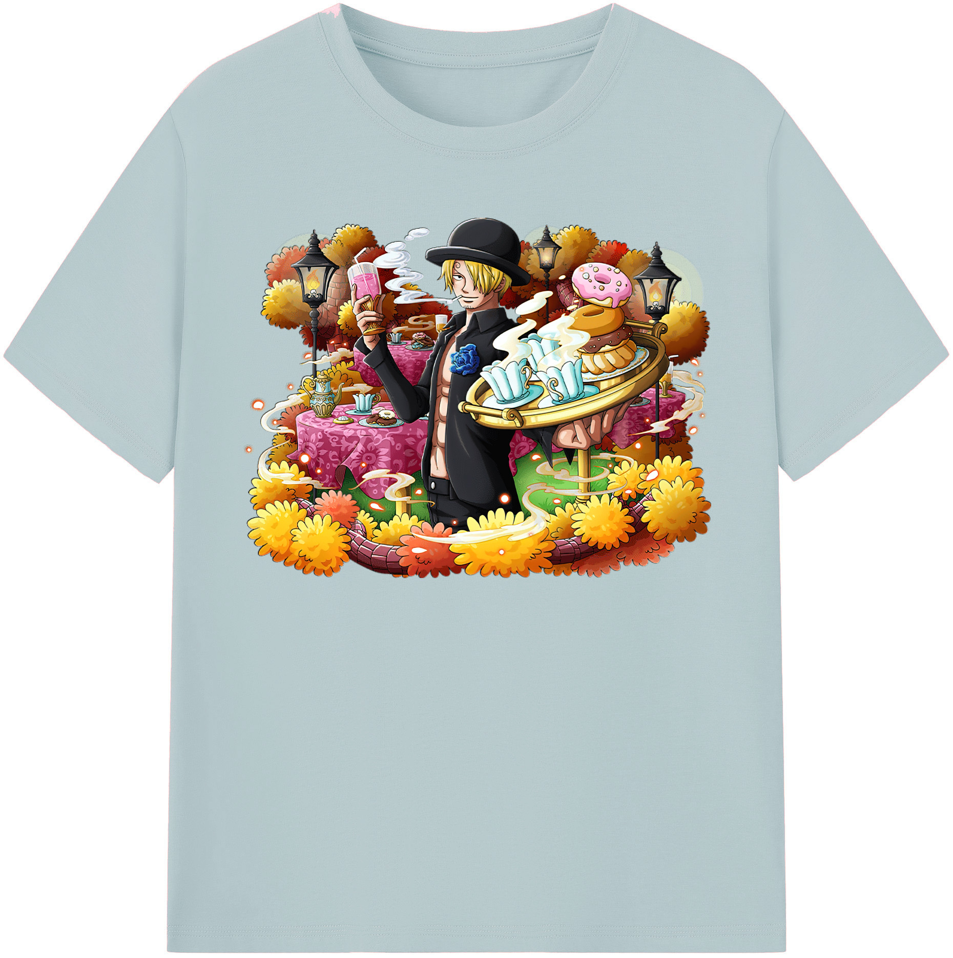 ワンピース サンジ ONE PIECE Sanji 綿100％半袖Tシャツ（フロントプリント）